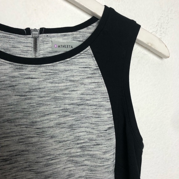 Athleta Cityscape gray bodycon midi gray and black color-block dress Size XS - Picture 3 of 7